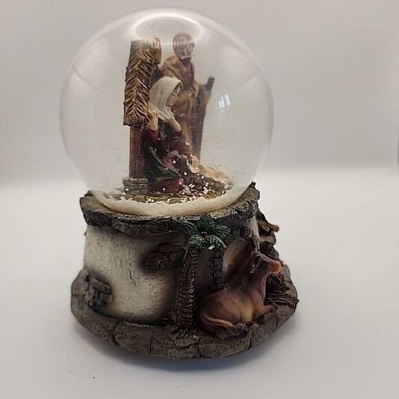 Kurt Adler Holy Family Musical Waterglobe Silent Night Christmas Nativity Scene - Picture 9 of 10